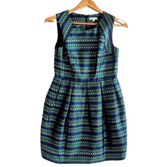 Shoshanna Veronica Aegean Blue Green Sleeveless Dress - Picture 1 of 5